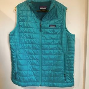 Peacock blue Patagonia vest sz XL